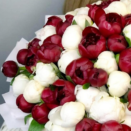 Luxury Букет из 101 пион - Фото 3