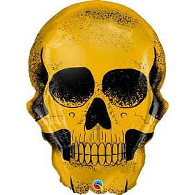 Фигура шар "Золотой череп" 91 см.