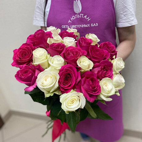 Букет из 25 роз микс №160 - Фото 3
