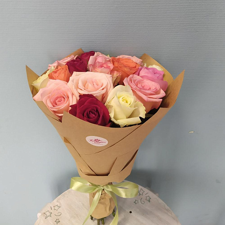 Микс из 19 роз - Фото 2