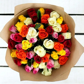 Очень большой микс 49 роз