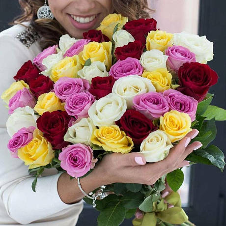 Букет из роз Микс №160 - Фото 4