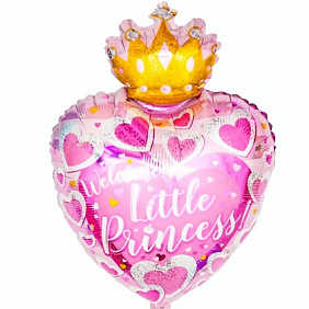 Фольгированное сердце шар "Маленькая принцесса"