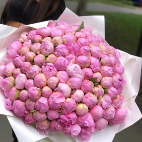 Букет из 101 пионов Garden