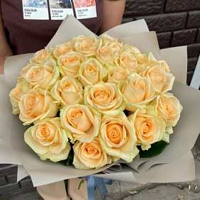 Букет цветов "Кремовое чудо"