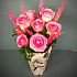 Розовые розы в стильной коробочке - Фото 2