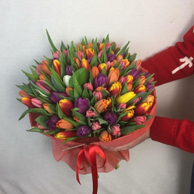 Букет цветов "Радуга" №187