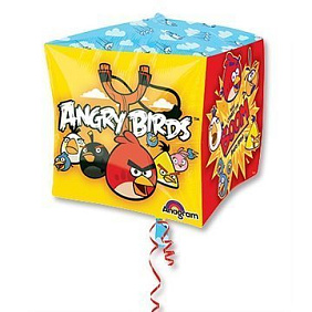 Фольгированный квадрат шар "Чудесные Angry Birds"