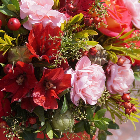 Цветы в коробке Luxury Flowers Лето красное - Фото 4