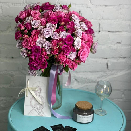 Роза кустовая 29 штук №162 - Фото 2