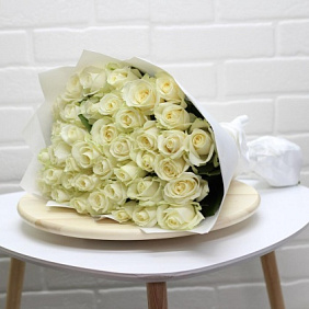 Букет из 39 белых роз №6