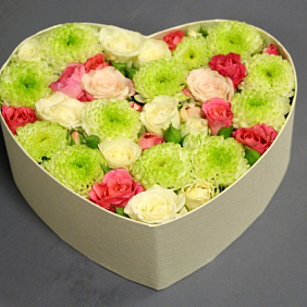 Сердце с цветами