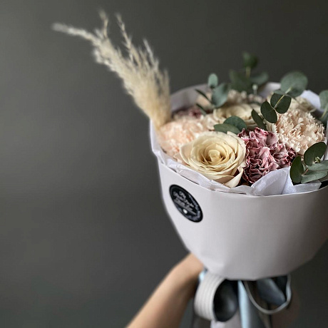 Букет «Капучино с малиной» - Фото 2