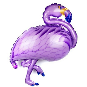 Шар фигура "Фламинго" фиолетовый 97 см
