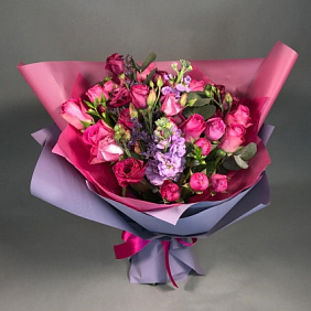 Букет цветов "Hot pink" №2