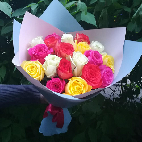 Радуга из 17 роз - Фото 4