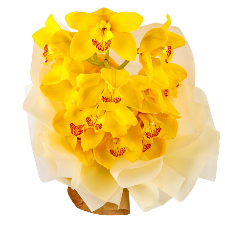 Букет из желтой орхидеи Тропиканка - Фото 2