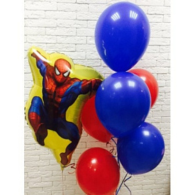 Композиция из шаров "Вау,Человек-паук"