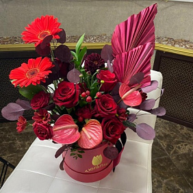 Букет цветов "Несгораемая страсть" №163