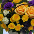 Цветы в коробке Солнечные кустовые розы - Фото 4