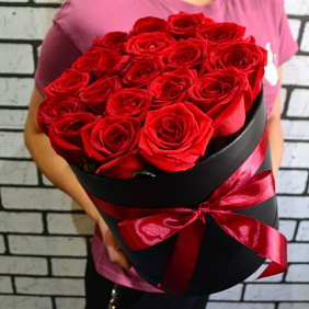 Букет цветов "Алый закат" №162