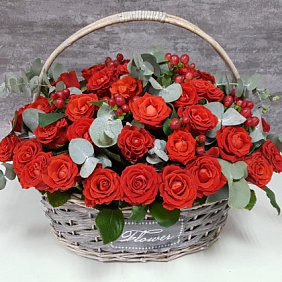 Цветы в корзине №161