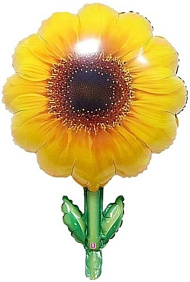 Фигура шар "Цветок подсолнуха" желтый 74 см