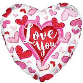 Фольгированное сердце шар "Love You"