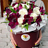 Шляпная коробка с альстромерией и розами Мистика - Фото 3