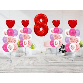 Композиция из шаров "8 Марта!" Фон