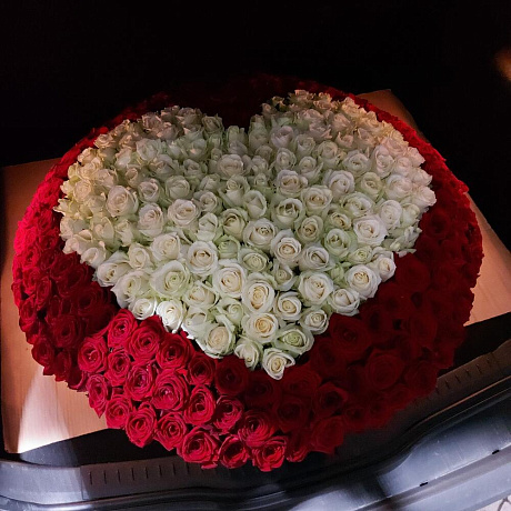 Букет цветов Сердце в корзине №160 - Фото 2