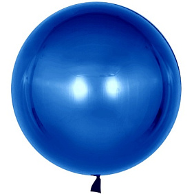 Шар Сфера 3D Хром "Синий" 46 см.