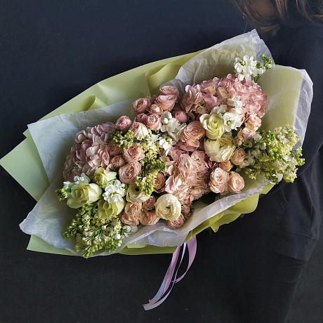 Букет с гортензией Birthday cake - Фото 6