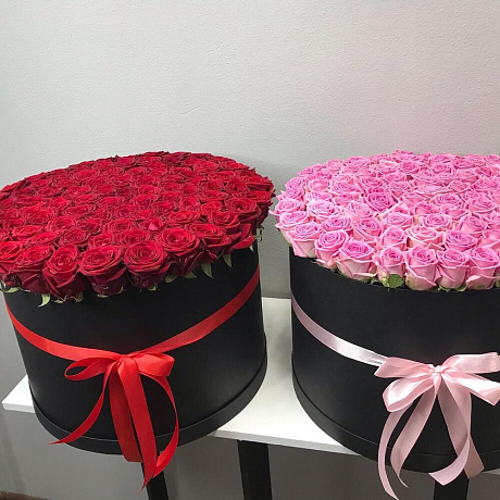 Цветы в коробке Роза Аква - Фото 3