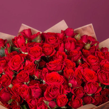 Букет из 19 красных кустовых роз - Фото 4