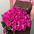 25 розовых роз 60см - Фото 3