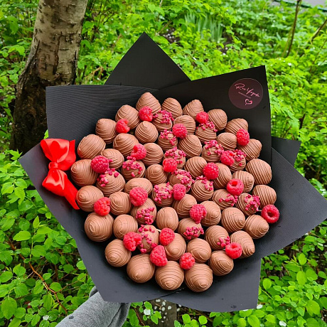 Букет Клубнично-малиновый рай - Фото 3