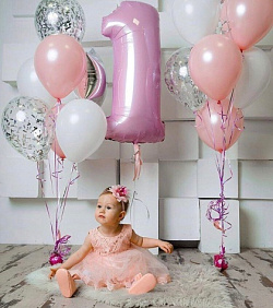 Композиция из шаров "На годик" - 2