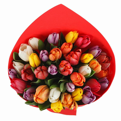 Букет из тюльпанов Пора любви (макси) №160 - Фото 2