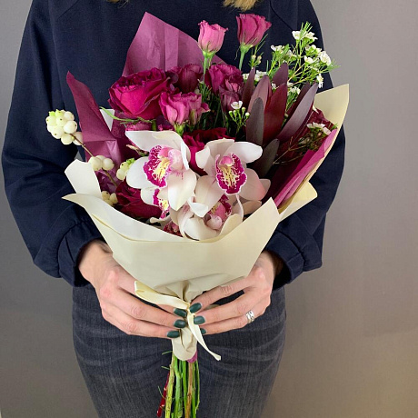 Букет цветов Спелая брусника - Фото 6