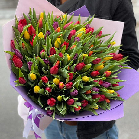 Разноцветные тюльпаны №161 - Фото 5