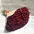 51 красная роза 60 см в упаковке крафт - Фото 1