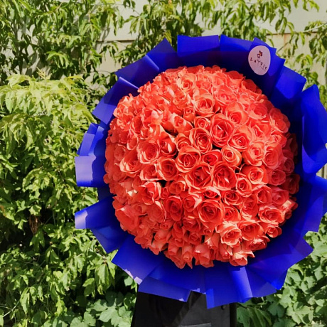 Букет цветов Оранжевое настроение №160 - Фото 2