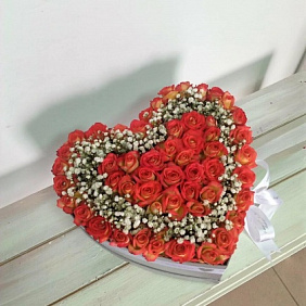 Букет цветов "Сердце для Любимой" №166