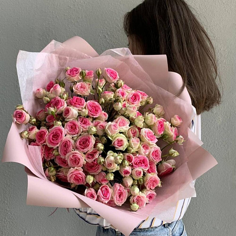 Монобукет Кустовые Розы Mimi Eden - Фото 5