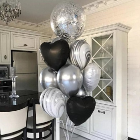 Композиция из шаров "С Днем Рождения" Дарк