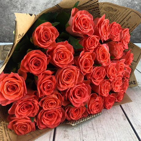 Букет Вау из 31 розы - Фото 5