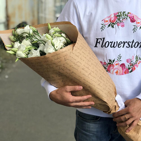 Эустома белая 9 веточек. N191 - Фото 5