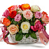 Цветы в корзине 21 розы Аморе мио - Фото 1