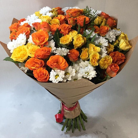 Букет цветов Лучики солнца №163 - Фото 2